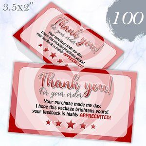 100 Thank You Stickers